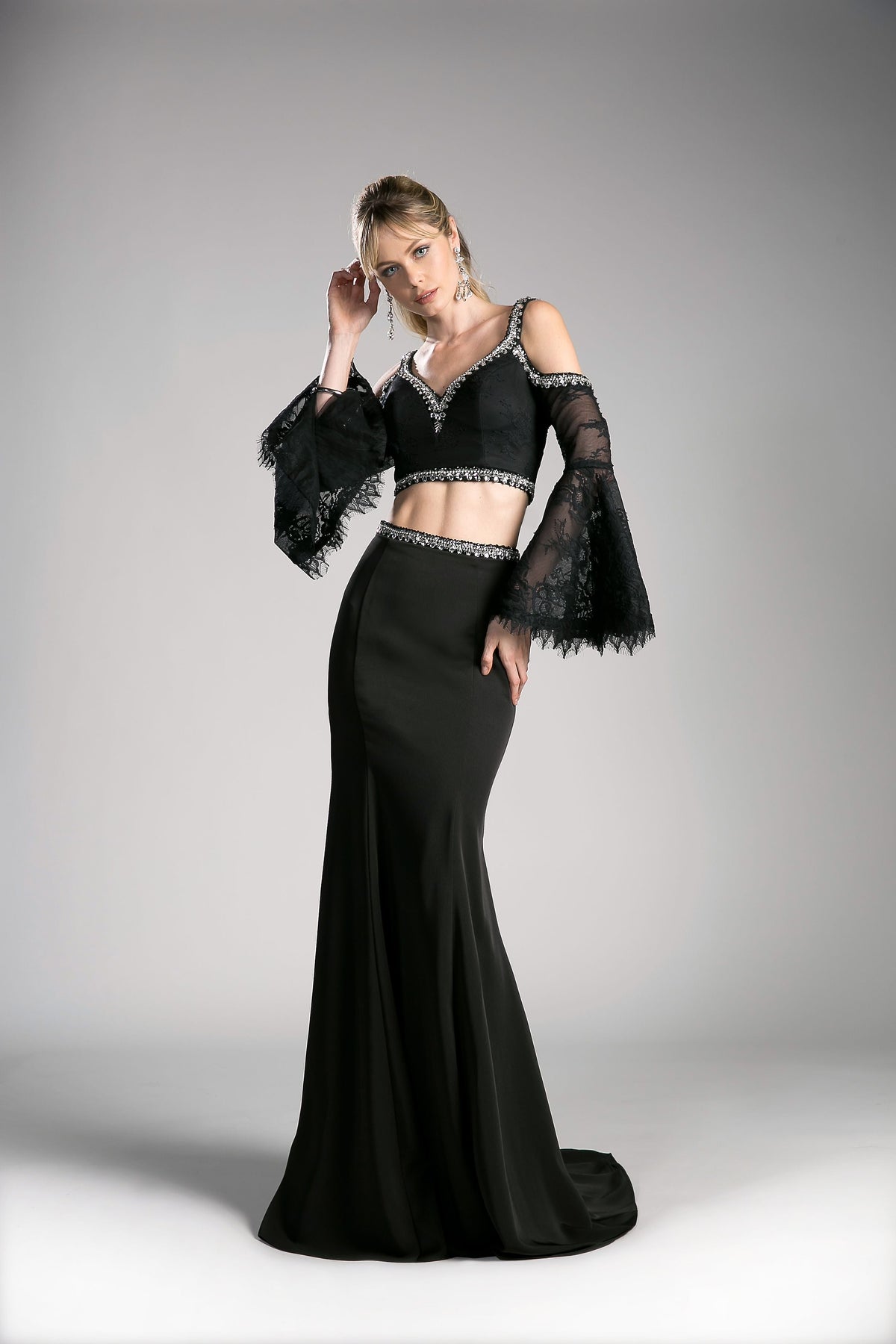 Ladivine 13114 - Embellished Two Piece Sheath Dress