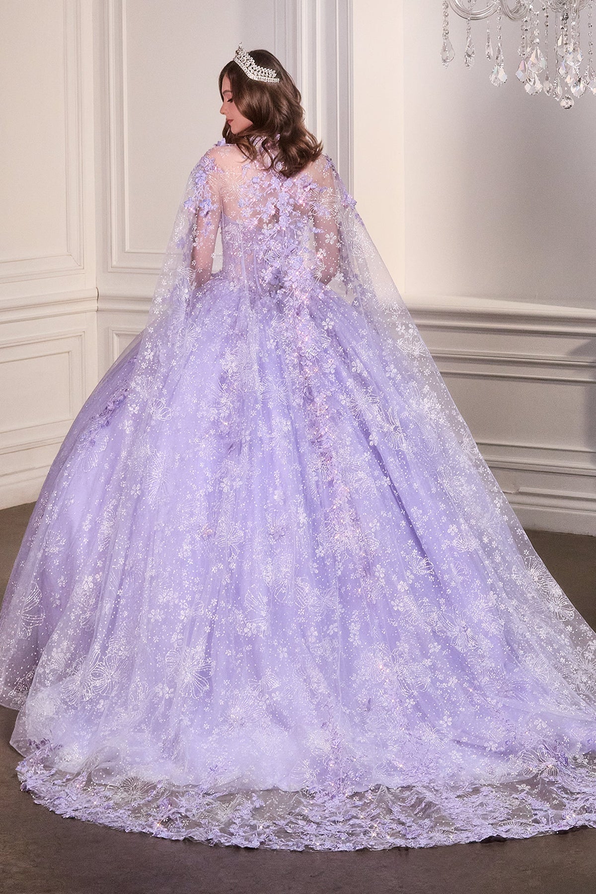 Ladivine 15719 - Applique Ornate Ballgown