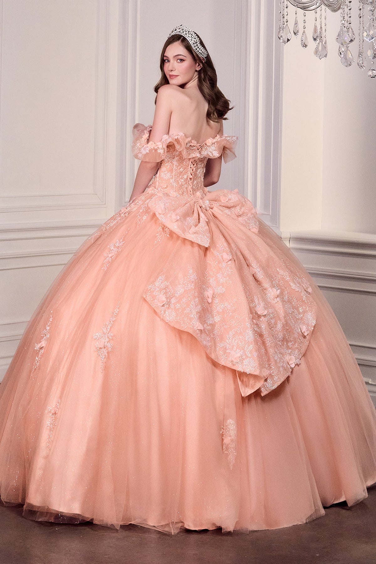Ladivine 15731 - Ruffle Off Shoulder Ballgown