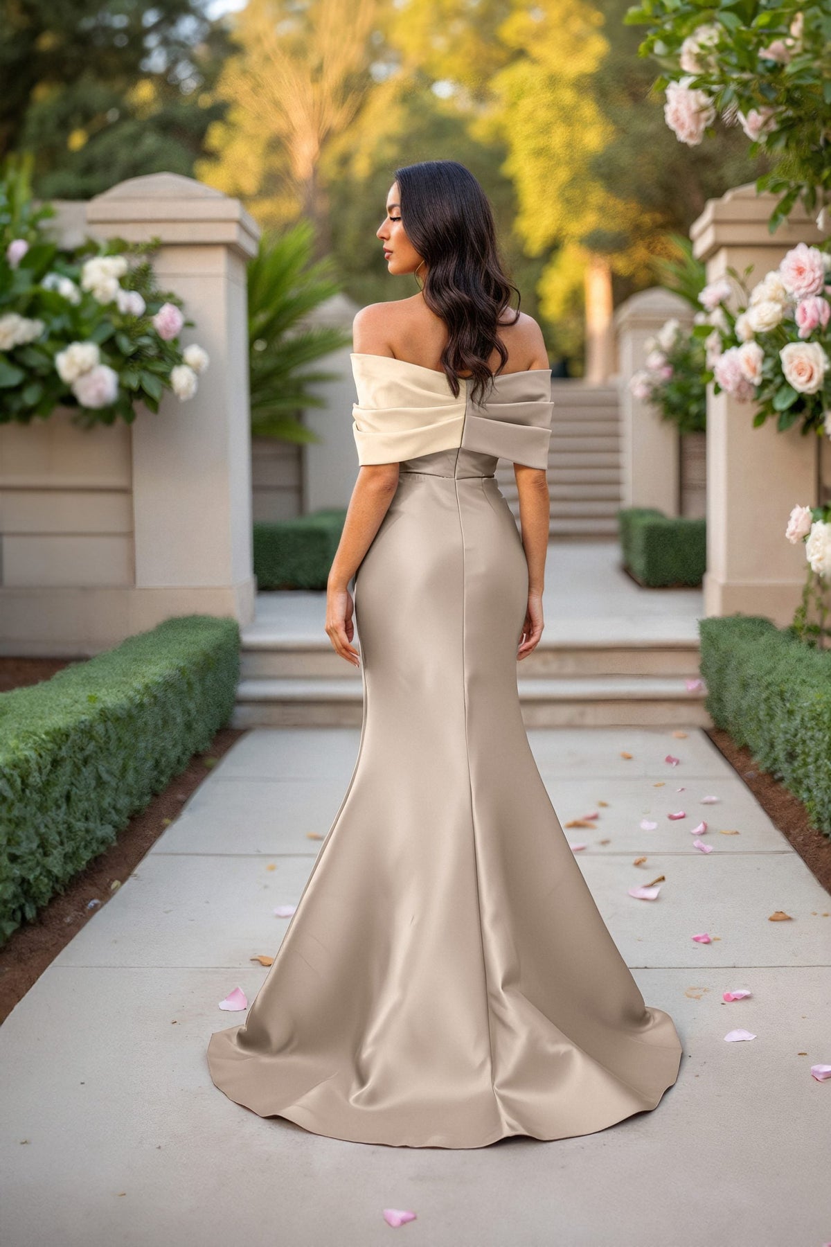 Terani Couture 252M5324 - Beaded Off-Shoulder Mermaid Gown - view 8