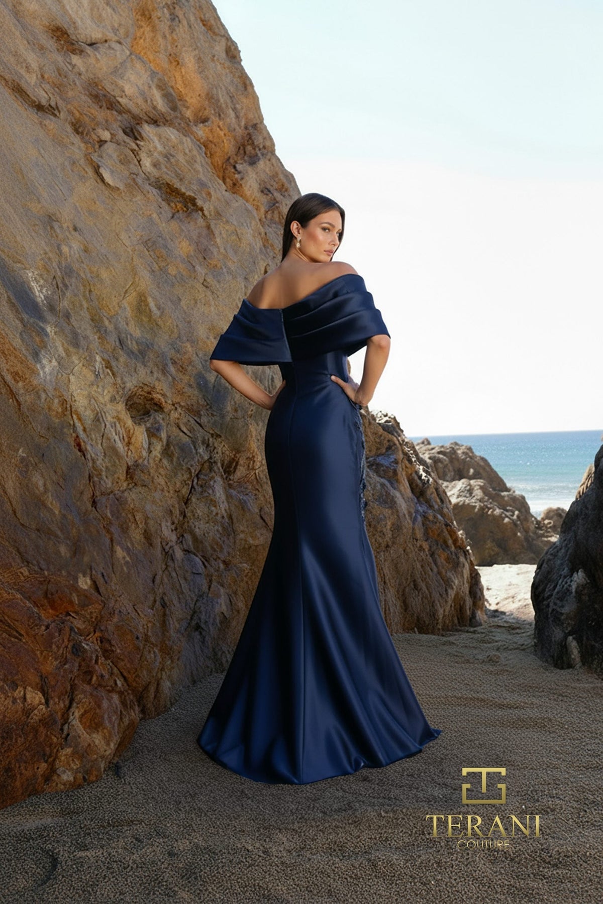 Terani Couture 252M5324 - Beaded Off-Shoulder Mermaid Gown - view 9