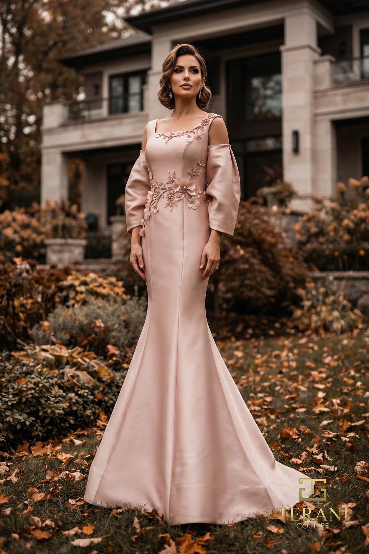 Terani Couture 262M7253 - Oversized Back Bow Mermaid Formal Gown