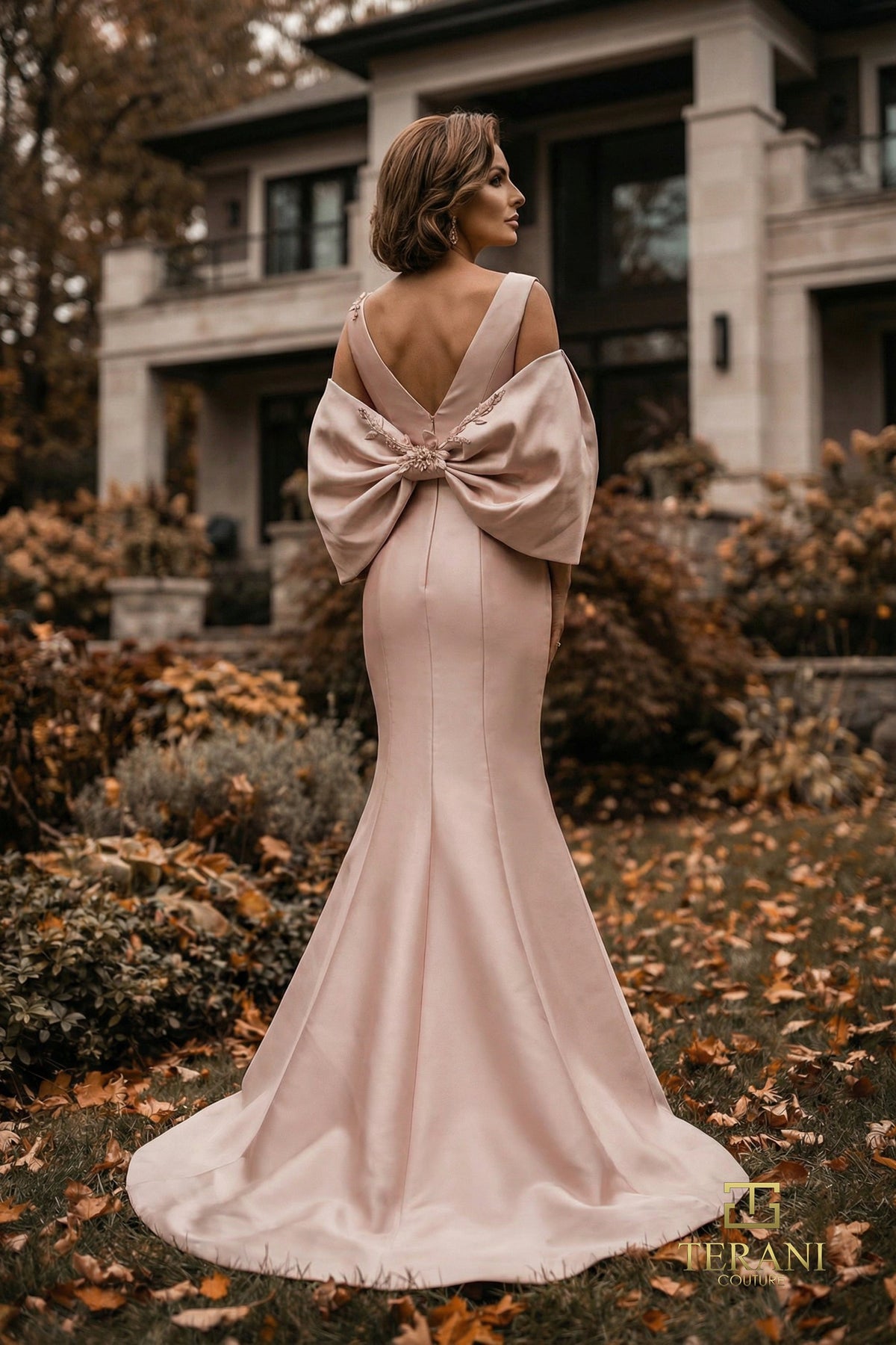 Terani Couture 262M7253 - Oversized Back Bow Mermaid Formal Gown