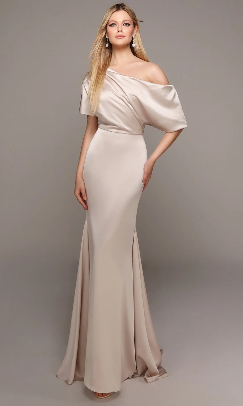 Alyce Paris 27560 - Draped Bodice Short Sleeve Gown - view 5