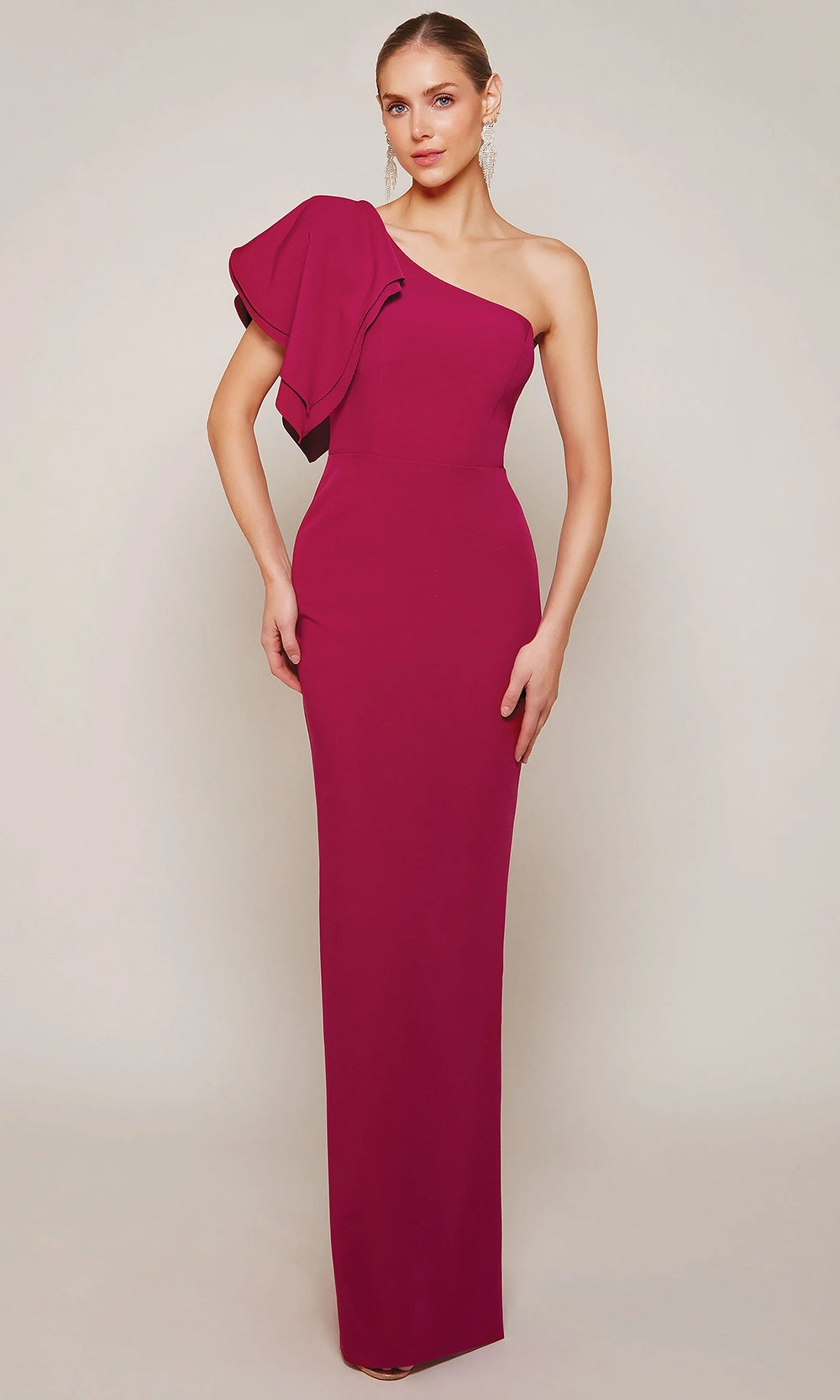 Alyce Paris 27644 - Ruffled One Shoulder Fitted Gown - designer mother of the bride dress at Silhouette Dresses