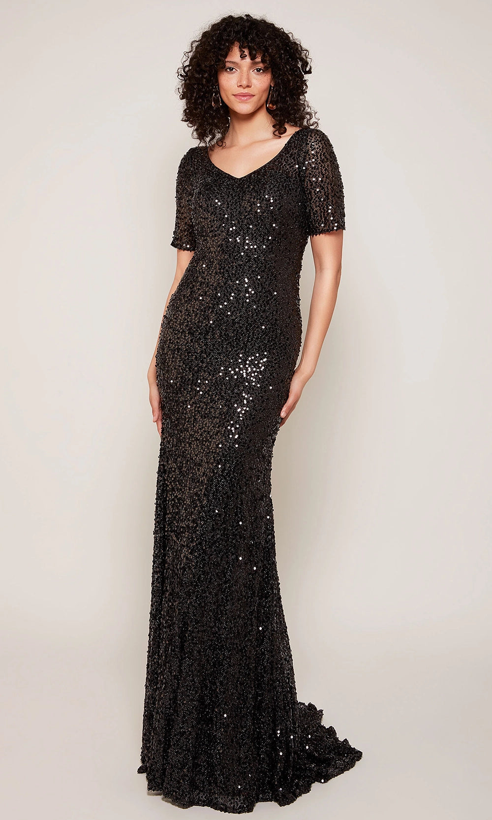 Alyce Paris 27668 - V-Neckline Sequin Mesh Formal Gown - designer mother of the bride dress at Silhouette Dresses
