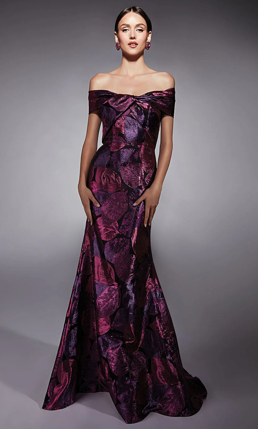 Alyce Paris 27702 - Jacquard Off Shoulder Mermaid Gown - designer prom dress at Silhouette Dresses