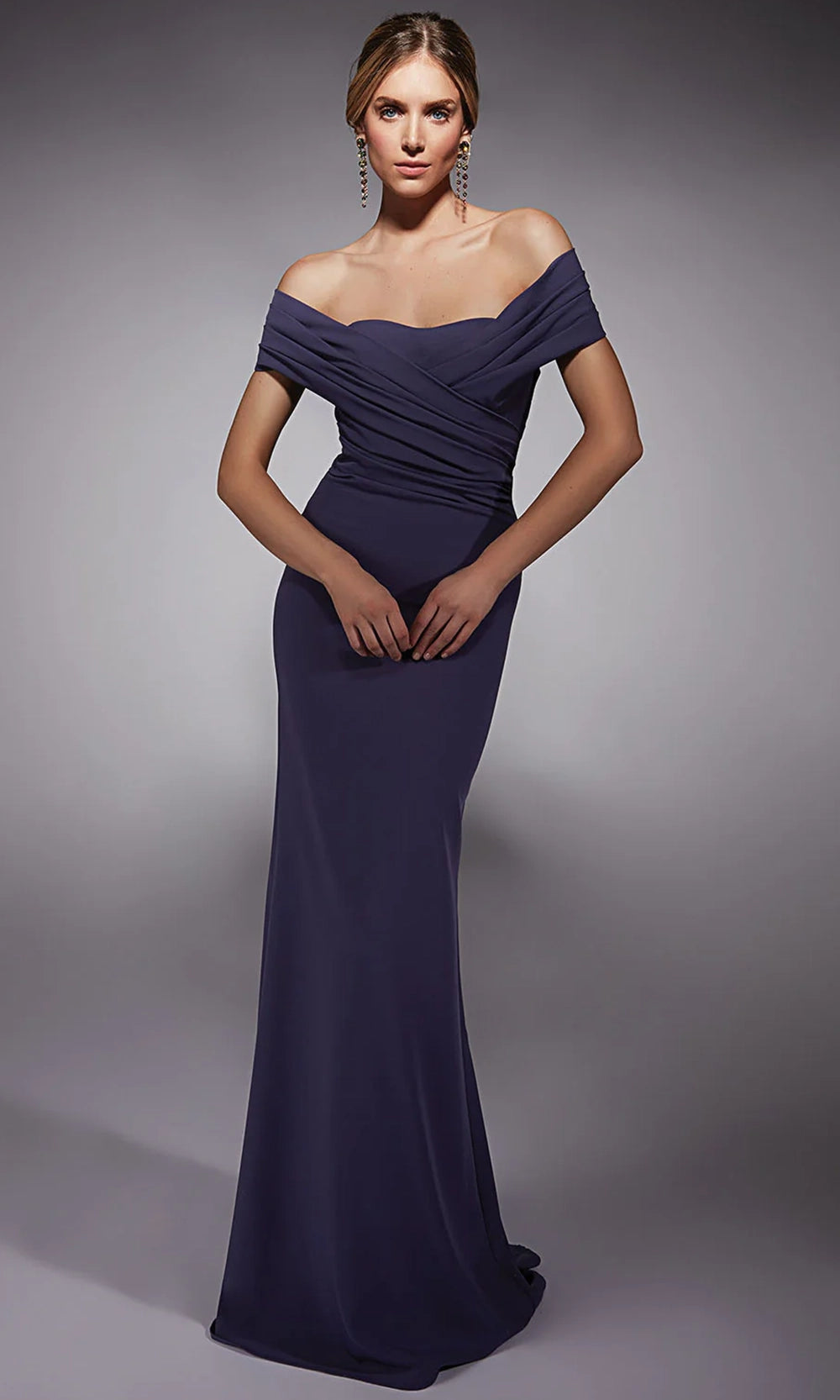 Alyce Paris 27745 - Straight Neck Ruched Evening Dress - designer formal gown at Silhouette Dresses