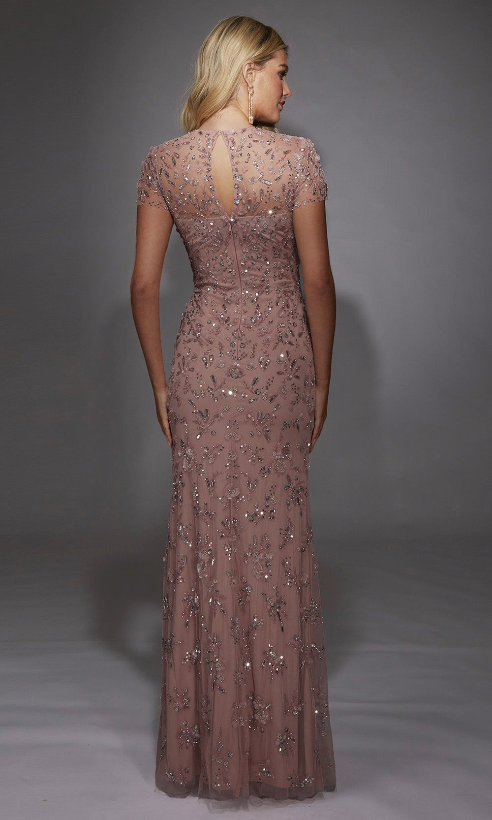 Alyce Paris 27789 - Illusion Neckline Beaded Evening Gown - detail view