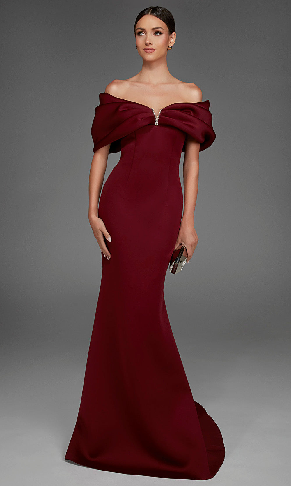 Alyce Paris 27883 - Elegant Off Shoulder Mermaid Scuba Gown