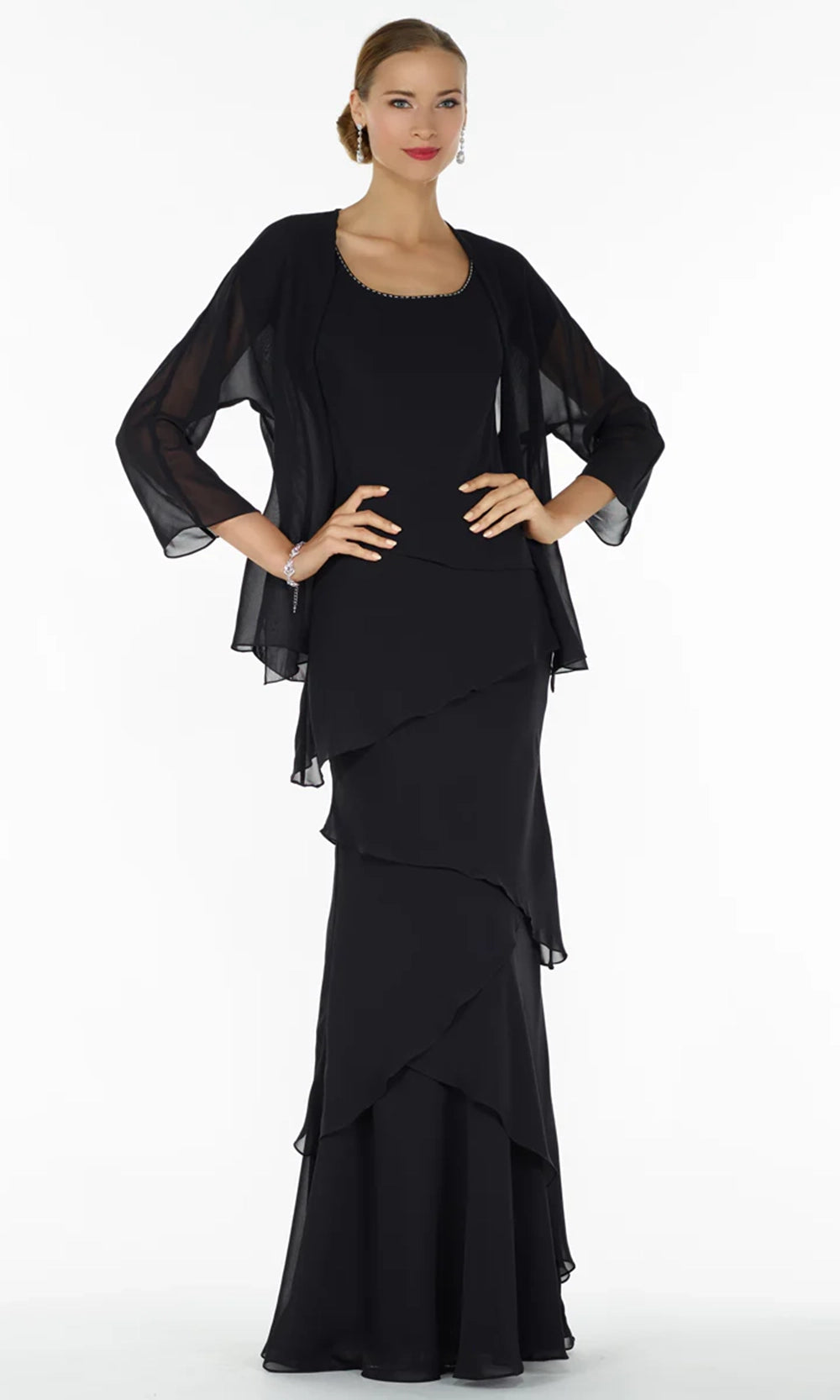 Alyce Paris 29292 - Two Piece Tiered Formal Gown - view 4