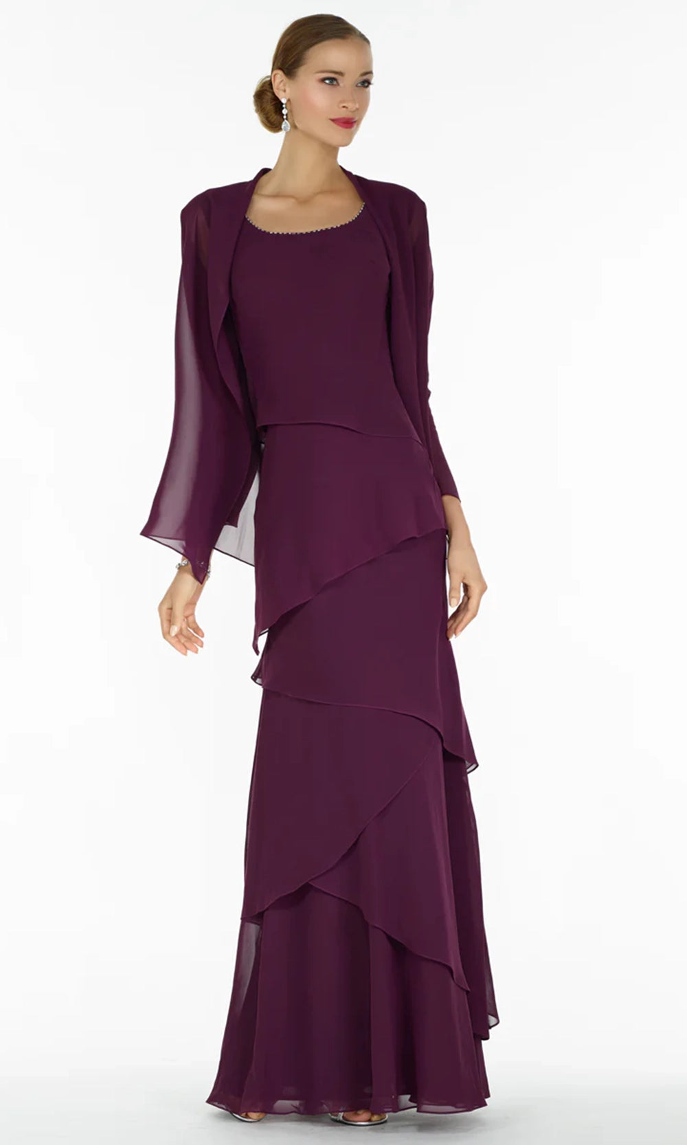 Alyce Paris 29292 - Two Piece Tiered Formal Gown - detail view