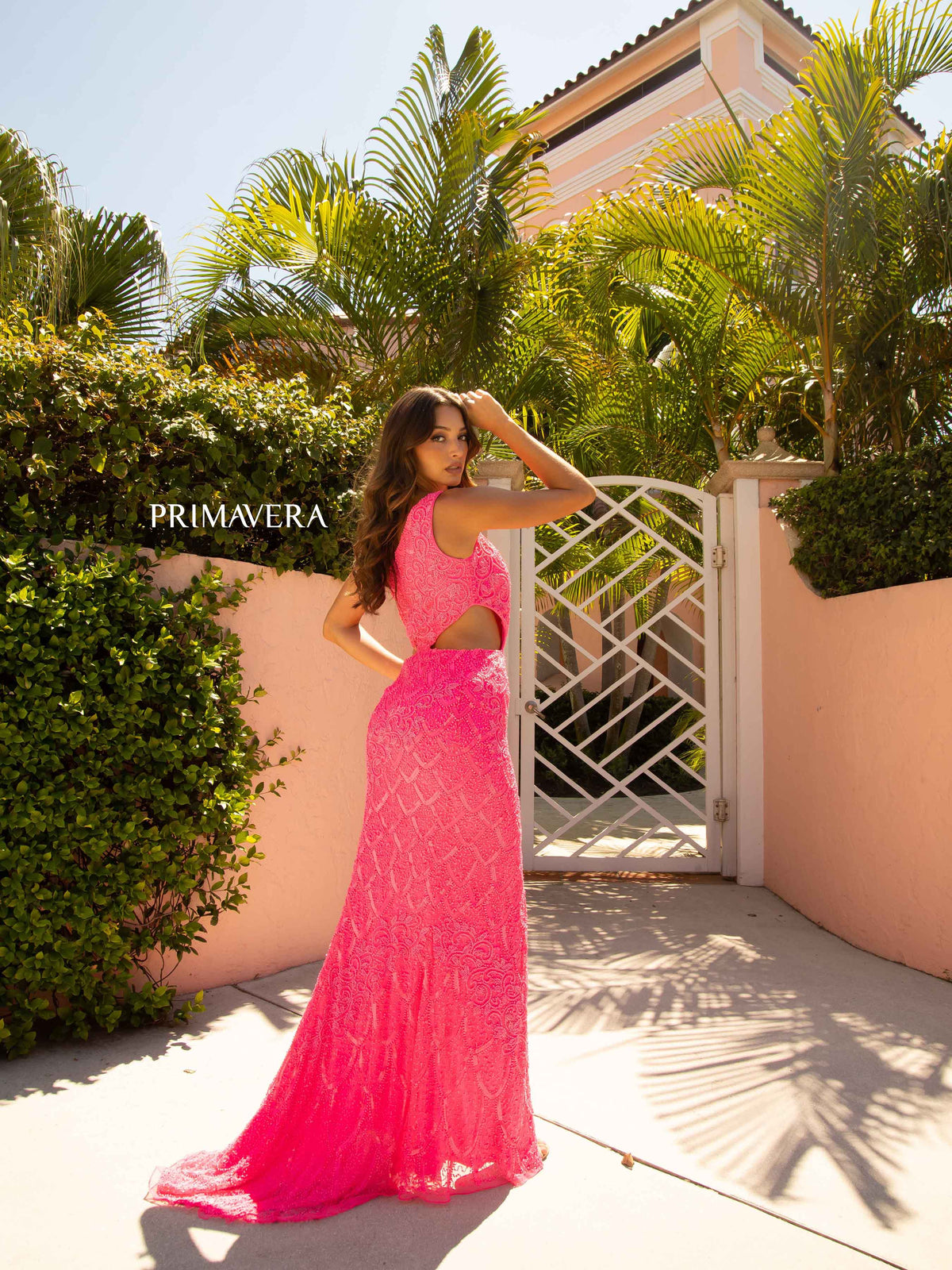 Primavera Couture - 3729 One Shoulder Asymmetrical Dress