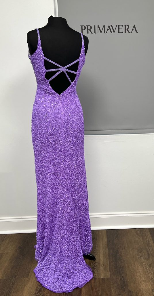 Primavera Couture - 3792 Sleeveless Sequin High Slit Dress