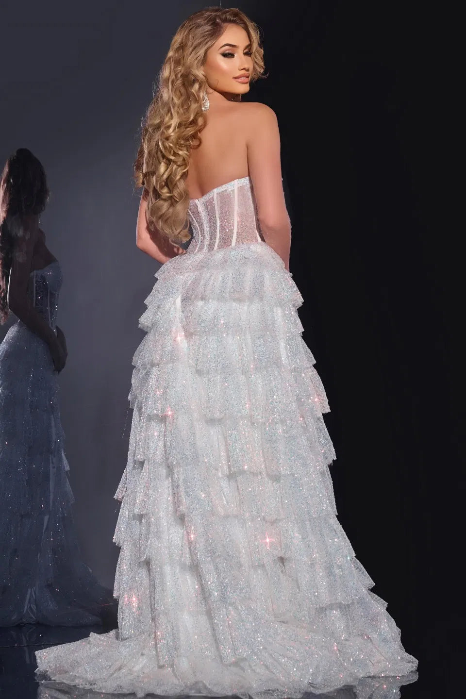 Jovani 38165 - Strapless Sequin Dress - view 6