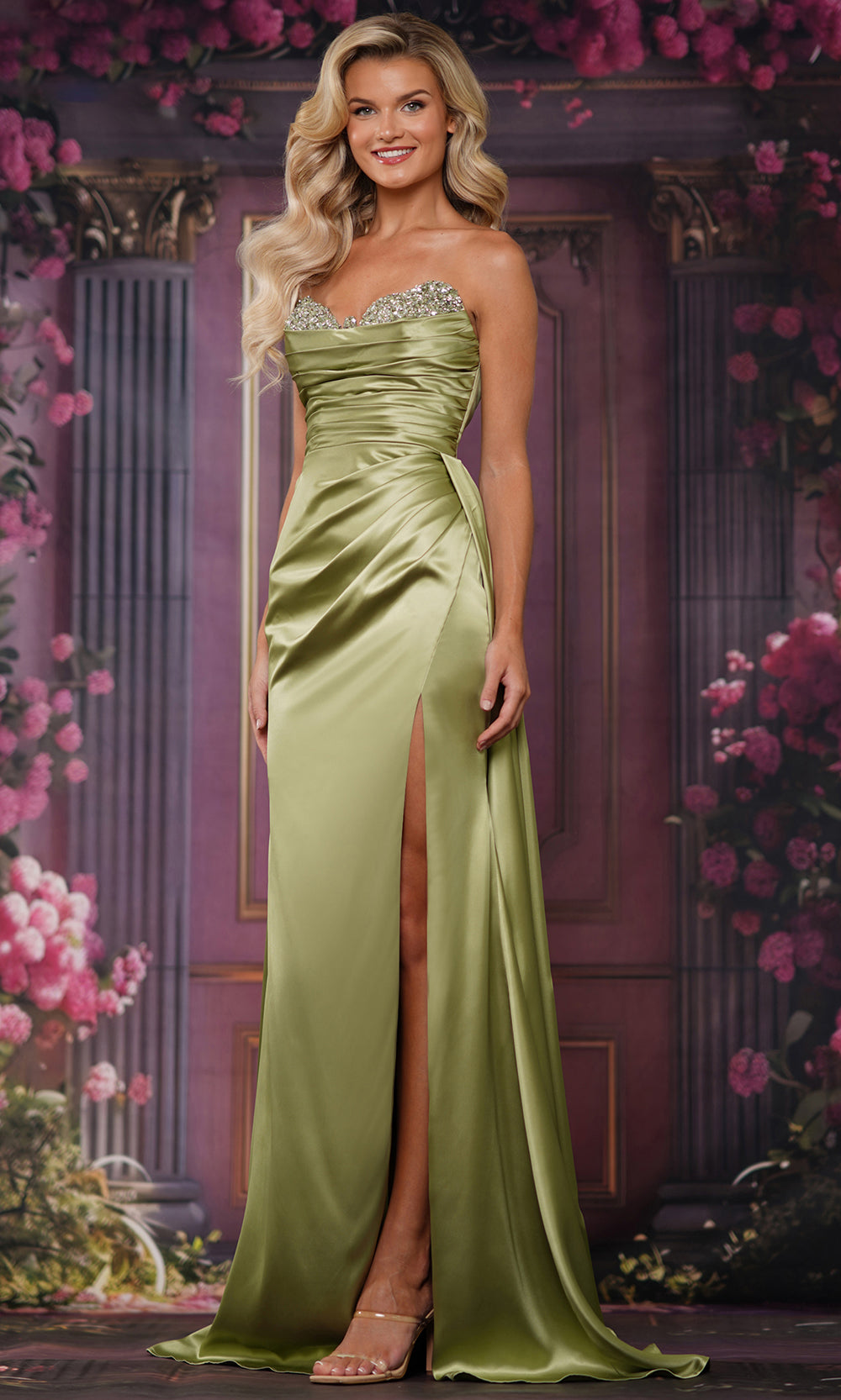 Colors Dress 3854 - Beaded Bust Ruched Sweetheart Gown - view 4