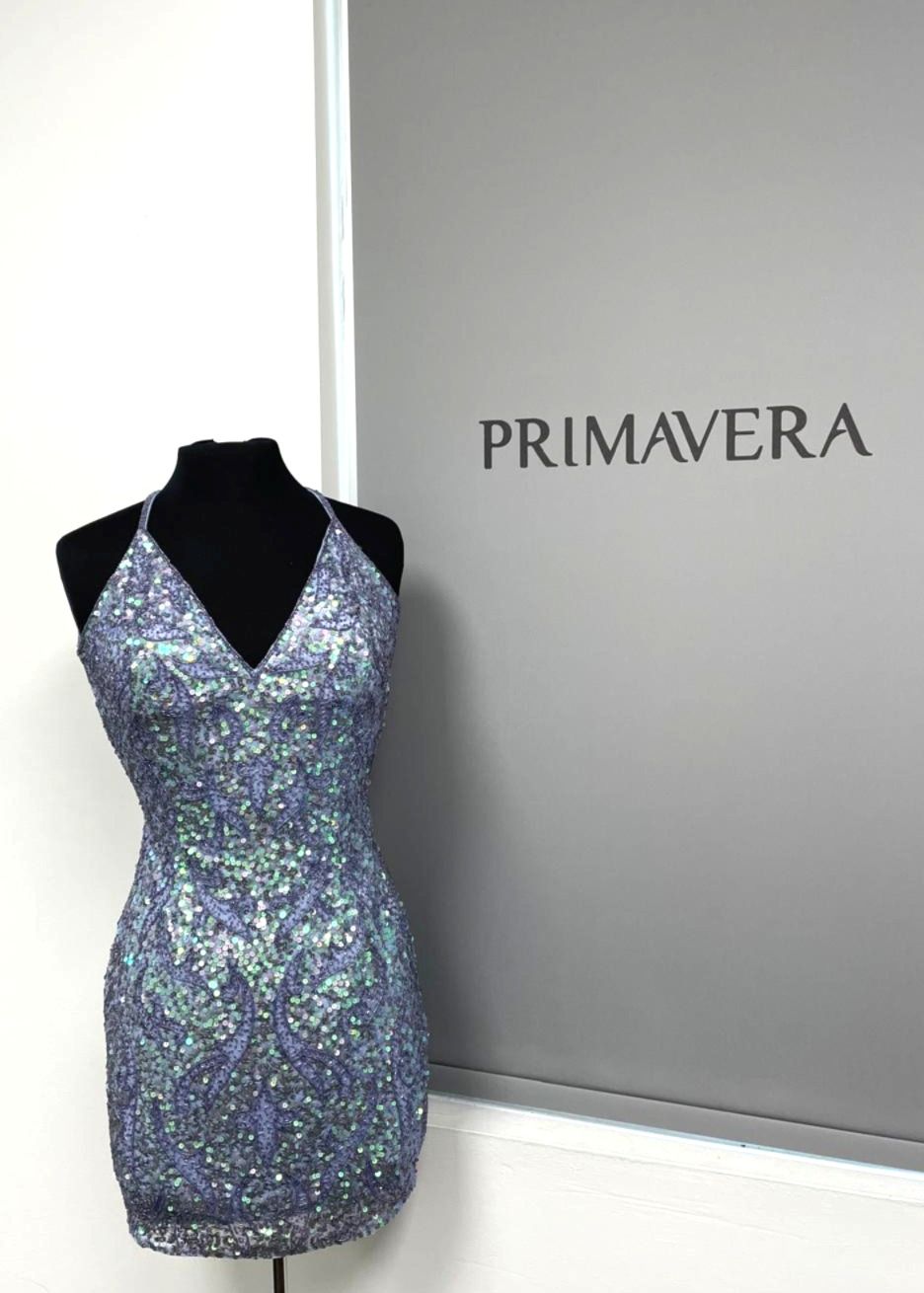 Primavera Couture 3897 - Fitted Sequined Cocktail Dress