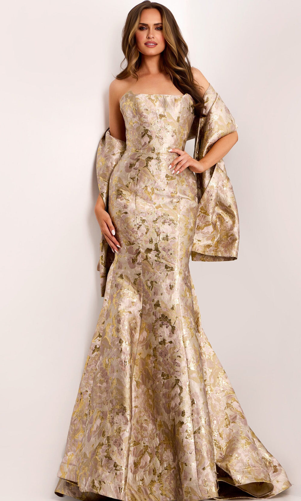 Jovani 41131 - Strapless Mermaid Gown with Bow Back - view 4