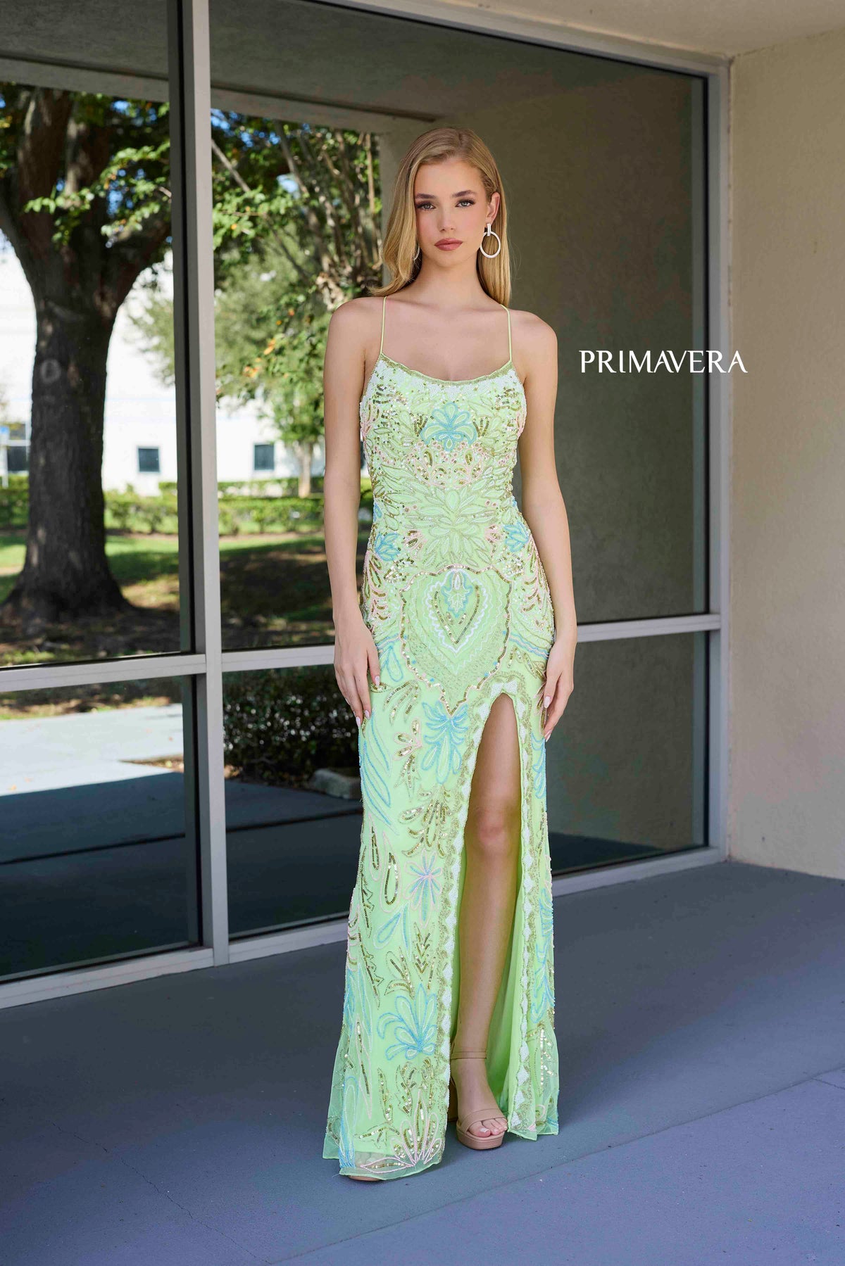 Primavera Couture 4156 - Mosaic Motif Prom Dress