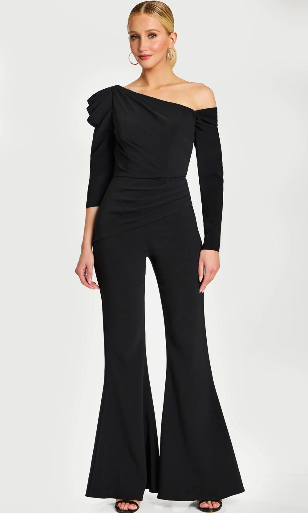 Jovani 42522 - Wide-Leg Asymmetric Neckline Jumpsuit - designer formal jumpsuit at Silhouette Dresses