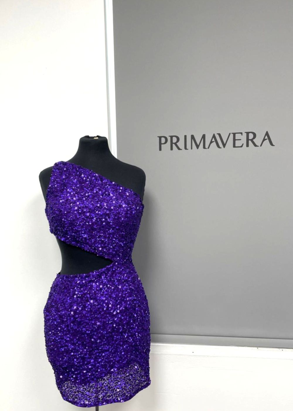 Primavera Couture 4293 - Asymmetrical Side Keyhole Cocktail Dress