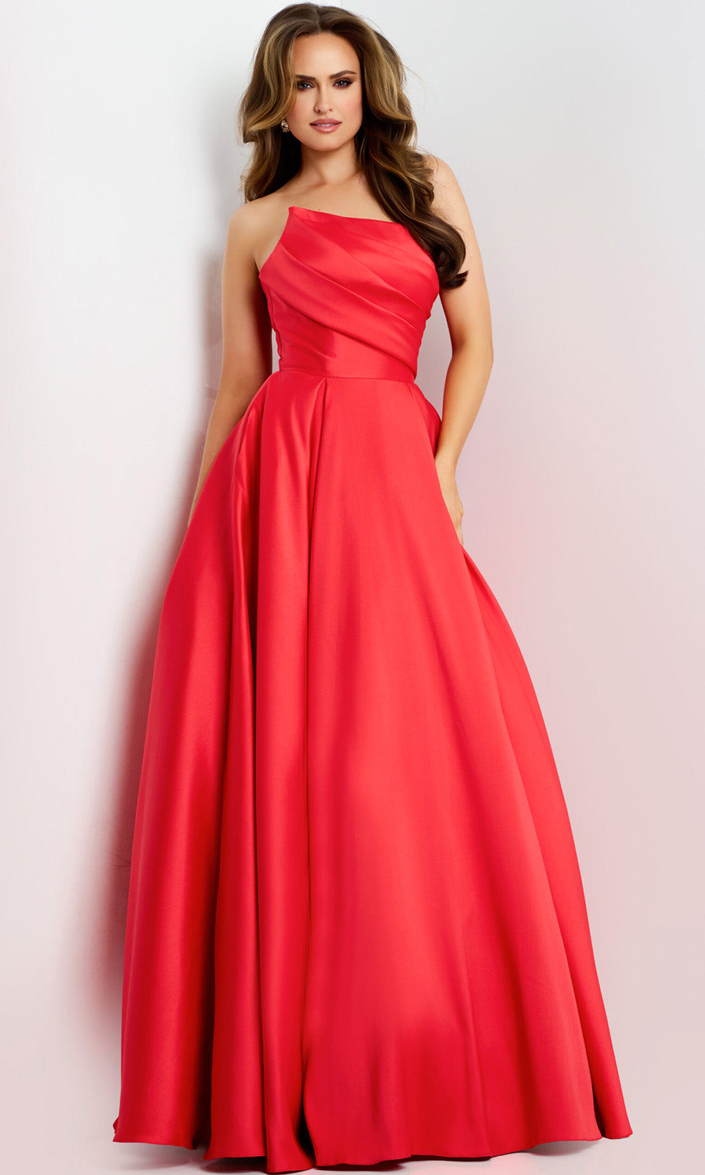 Jovani 44533 - Strapless Satin Evening Ballgown - detail view