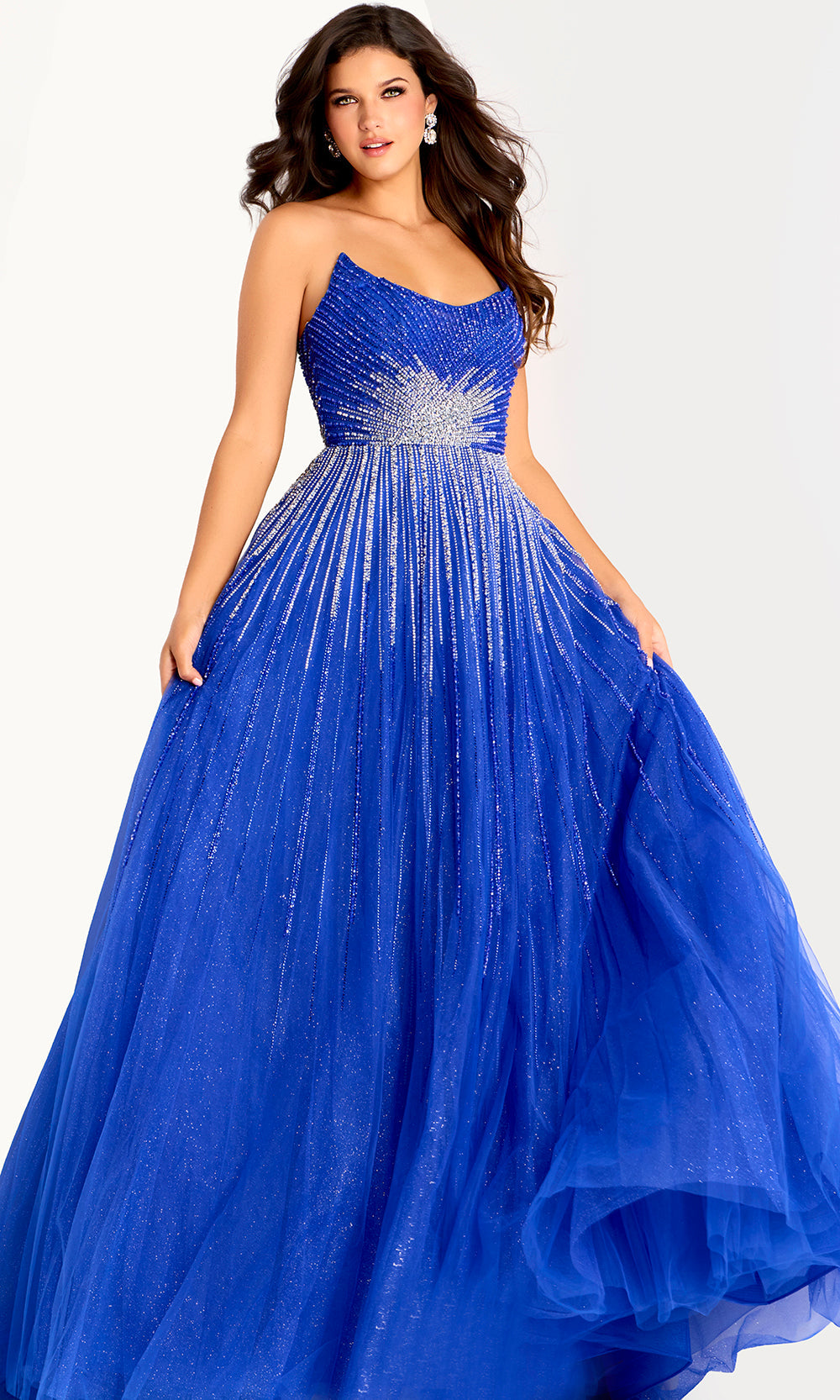 Jovani 45649 - Crystal Beaded Scoop Neckline Gown - designer prom dress at Silhouette Dresses