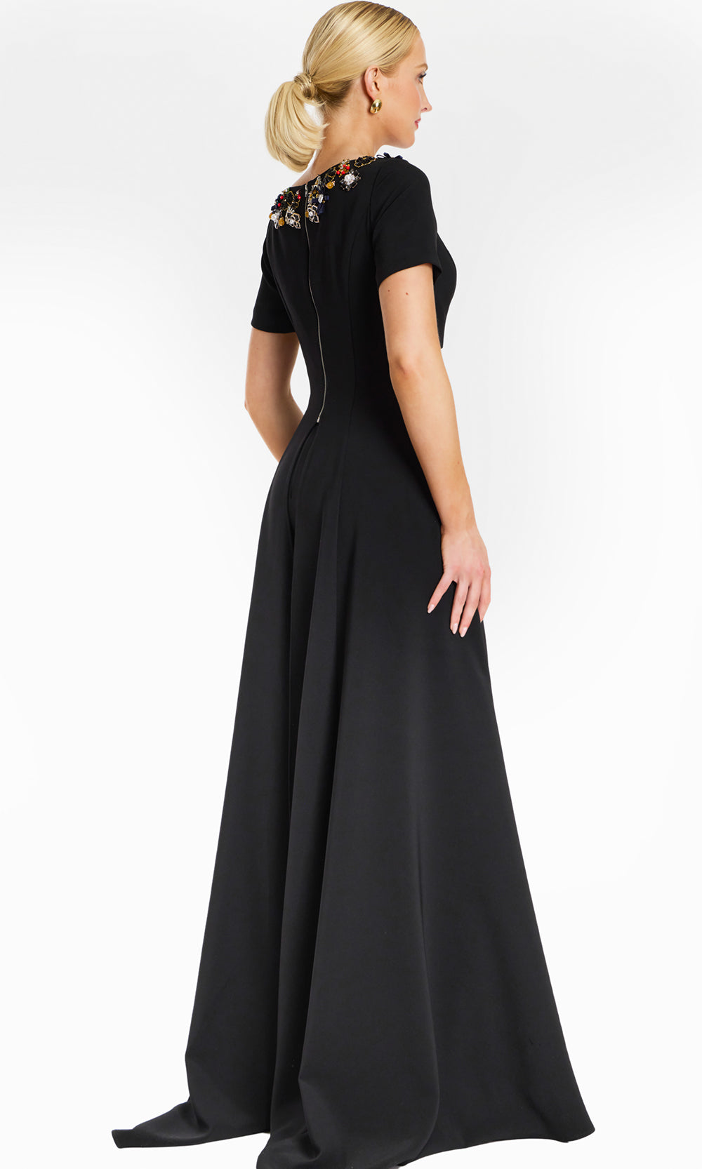 Jovani 46505 - Short Sleeve Midriff Cutout Pantsuit - view 4