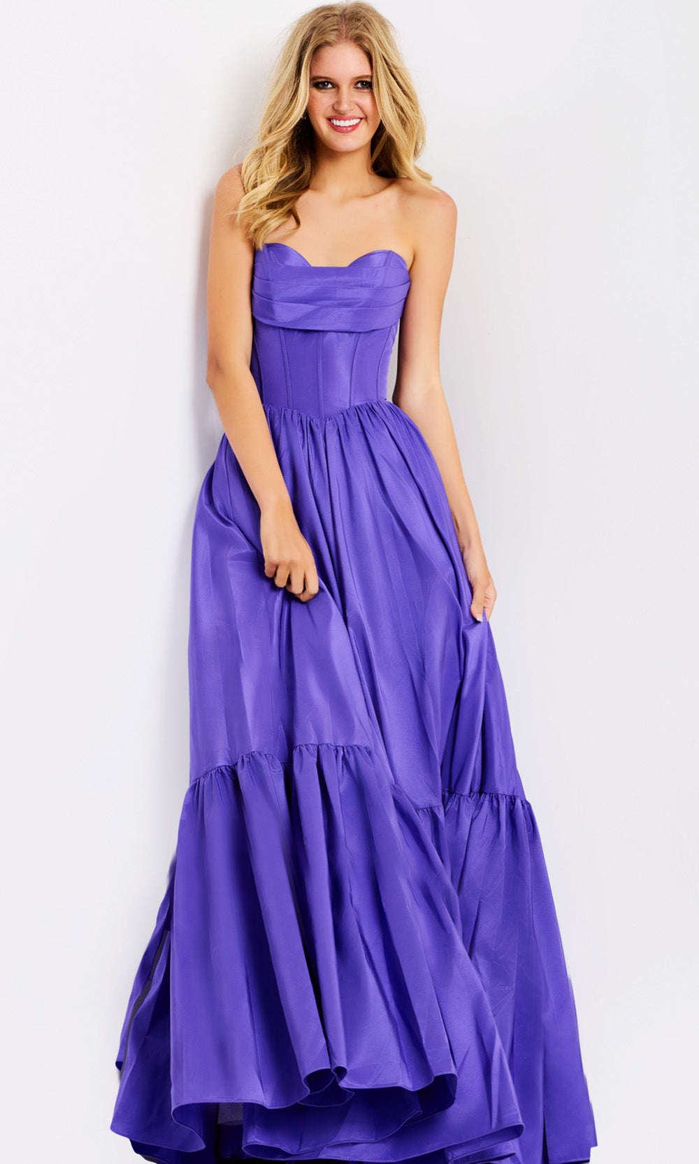 Jovani 47883 - Corset Bodice Sweetheart Neck Ballgown - back view