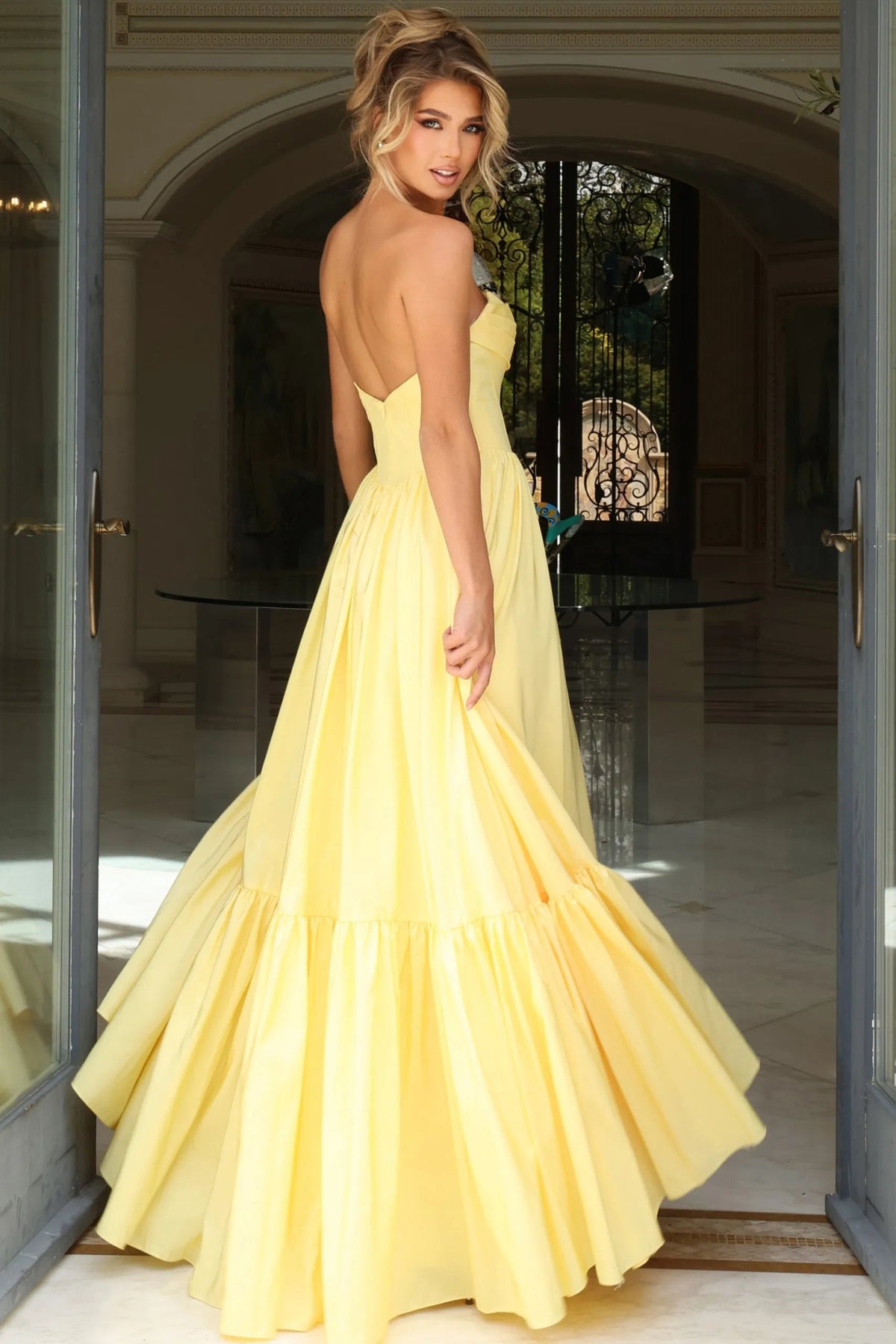 Jovani 47883 - Corset Bodice Sweetheart Neck Ballgown - view 12