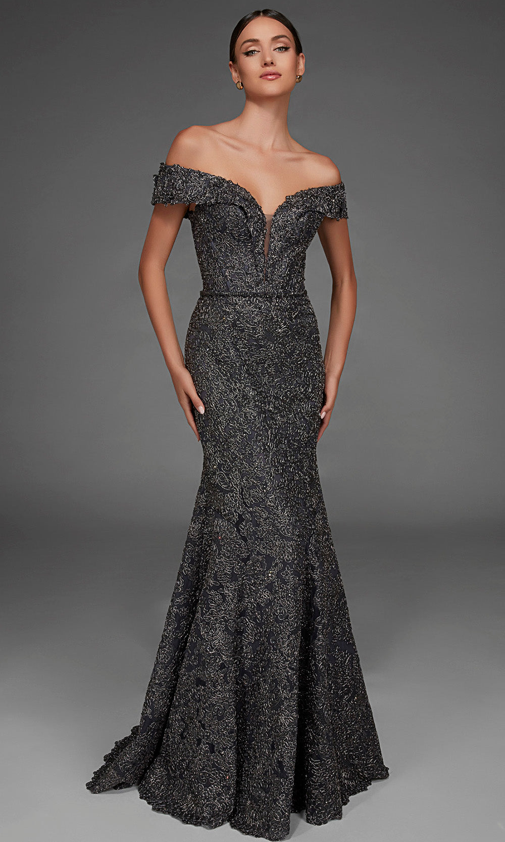 Alyce Paris 55007 - Mermaid Lace Applique Evening Gown