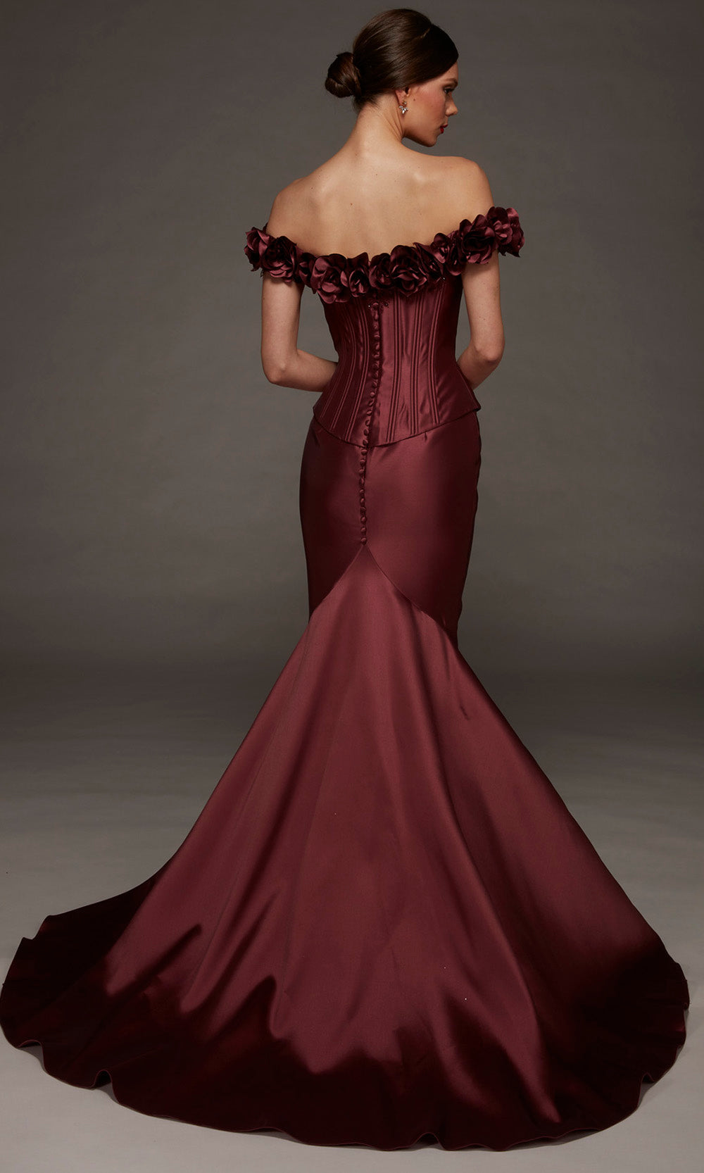 Alyce Paris 55015 - 3D Floral Trim Mermaid Evening Gown
