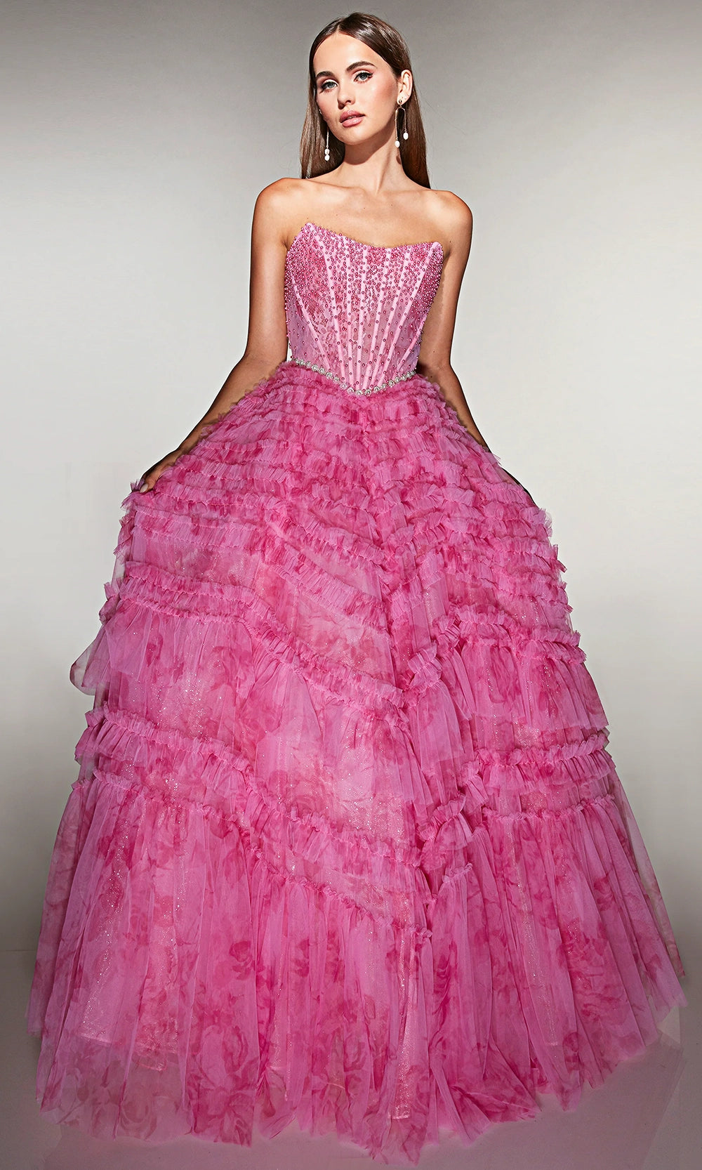 Alyce Paris 61981 - Strapless Beaded Ball Gown - back view