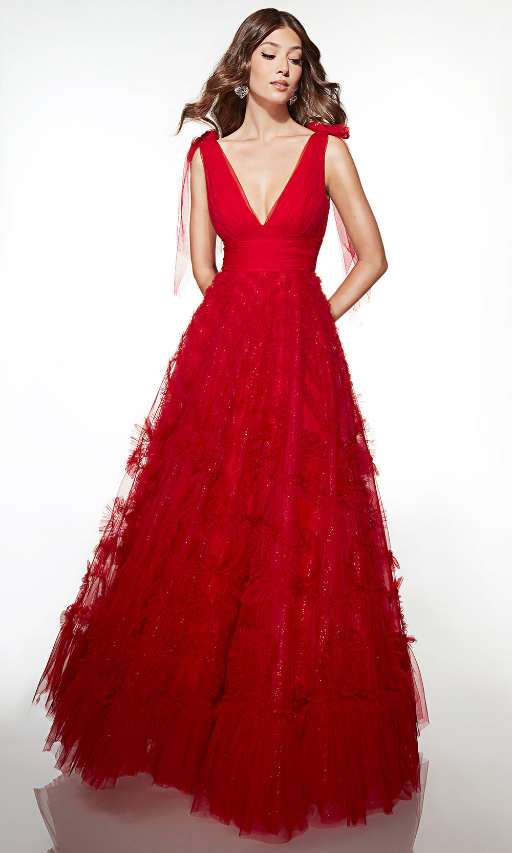 Alyce Paris 62079 - Textured Tulle A-Line Gown - view 4
