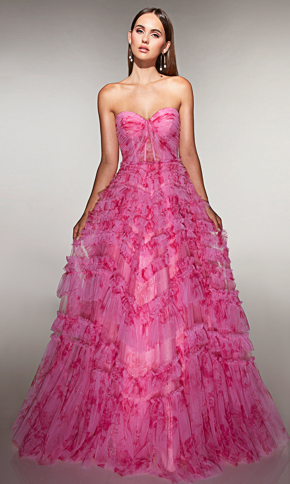Alyce Paris 62164 - Tiered Ruffle Sweetheart Ball Gown - designer prom dress at Silhouette Dresses