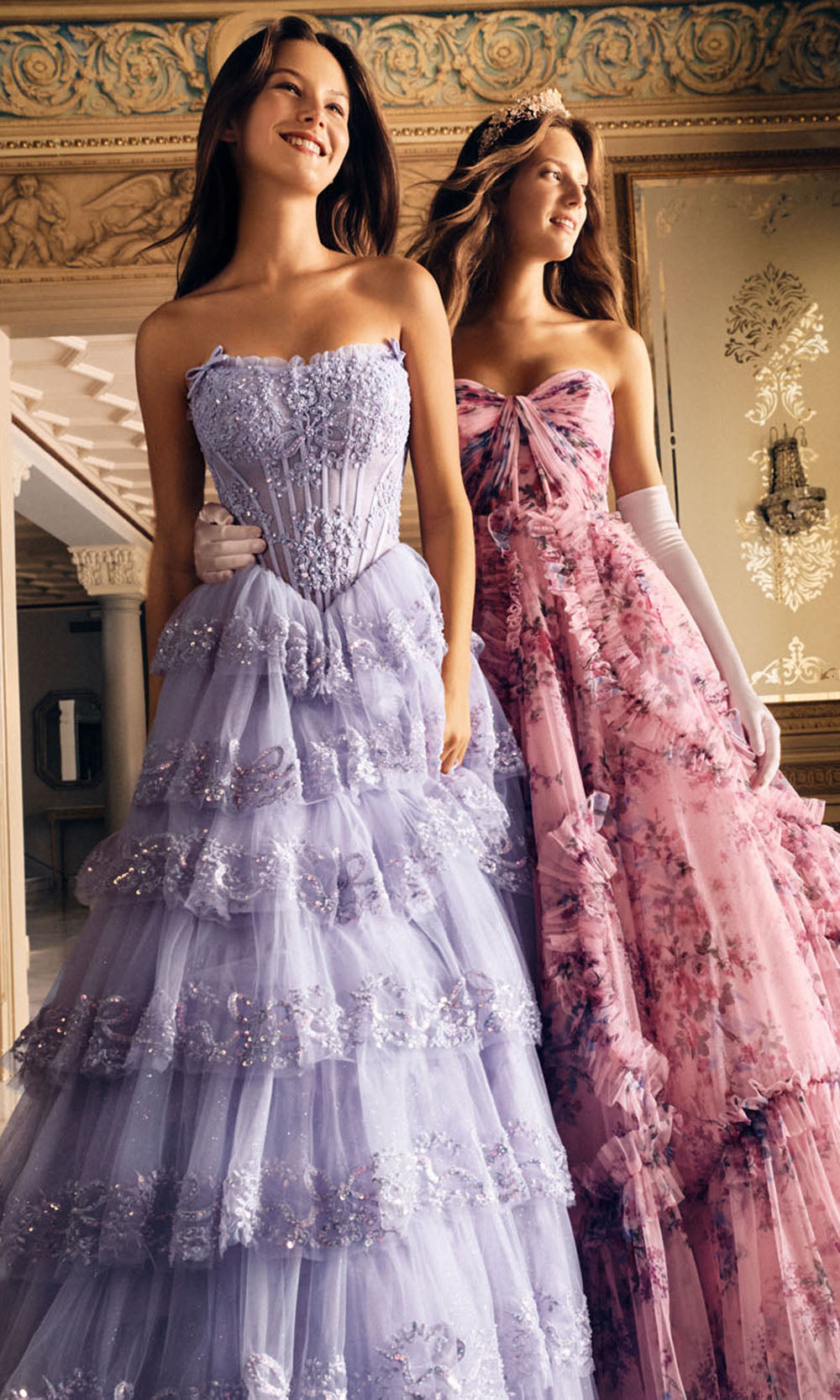Alyce Paris 62191 - Tiered Ball Gown with Beaded Corset - view 10