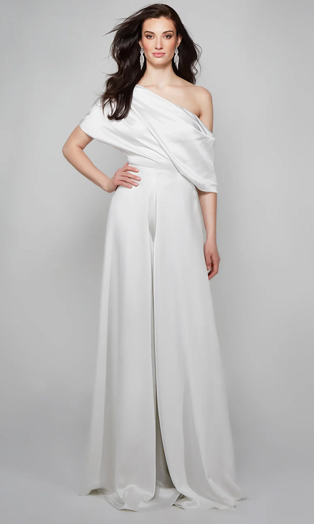 Alyce Paris 70019 - Draped Asymmetrical Evening Jumpsuit - view 4