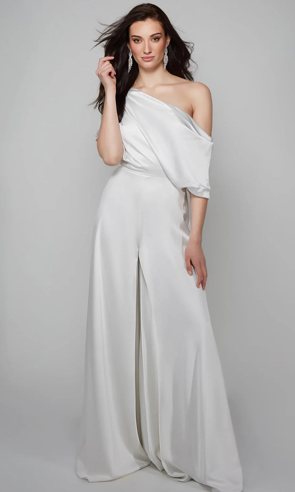 Alyce Paris 70019 - Draped Asymmetrical Evening Jumpsuit - view 7