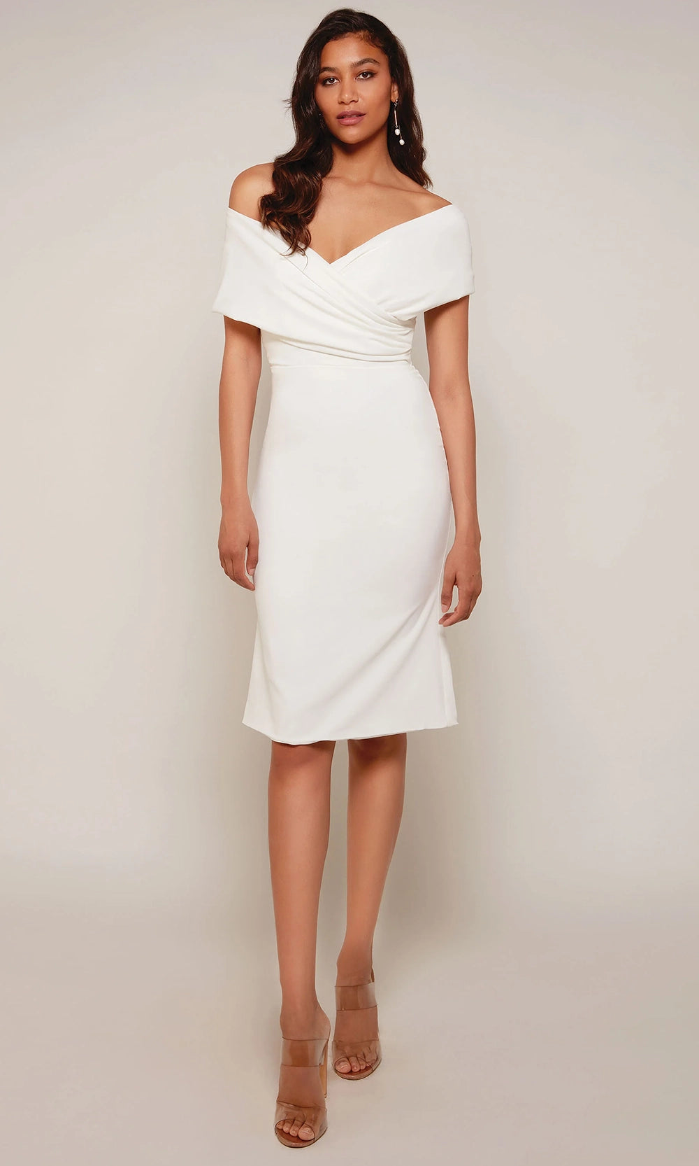 Alyce Paris 70023 - Draped Surplice Off Shoulder Dress - designer formal gown at Silhouette Dresses