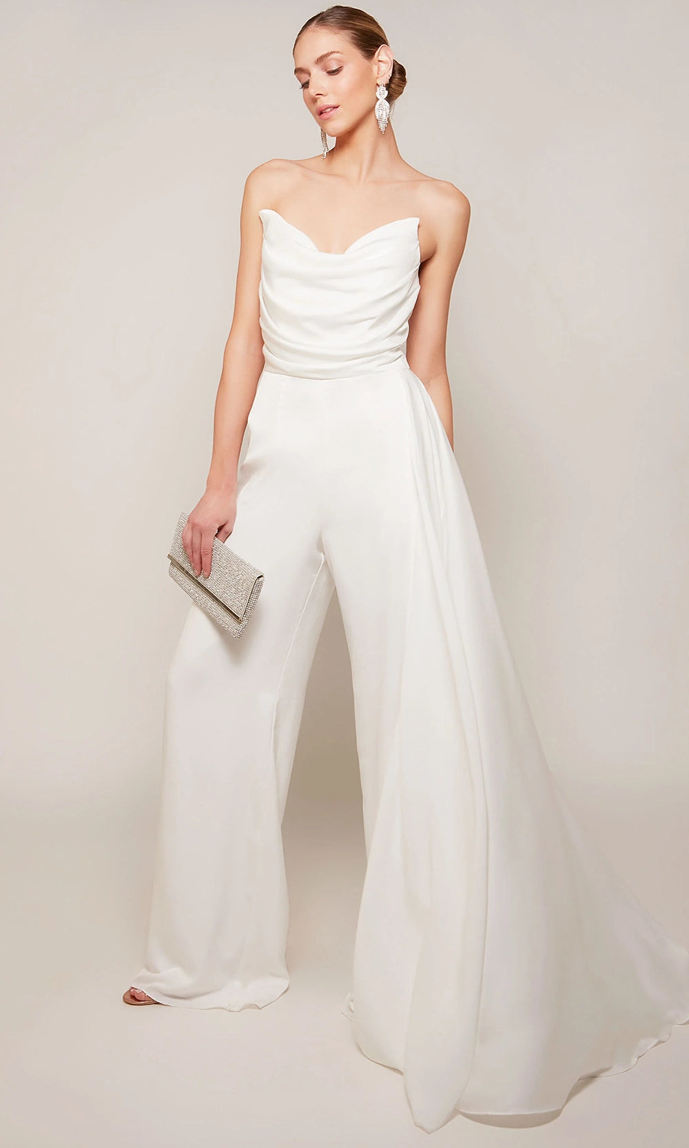 Alyce Paris 70050 - Strapless Satin Jumpsuit - back view