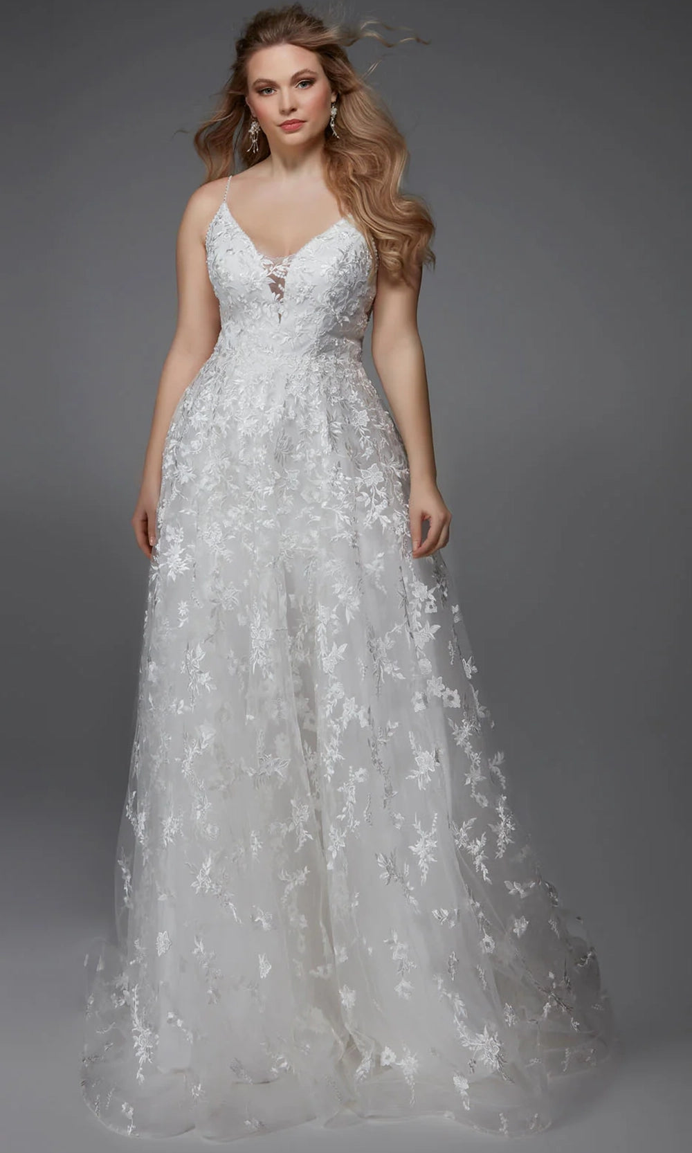 Alyce Paris 7012 - Floral Lace A-Line Long Gown - view 5