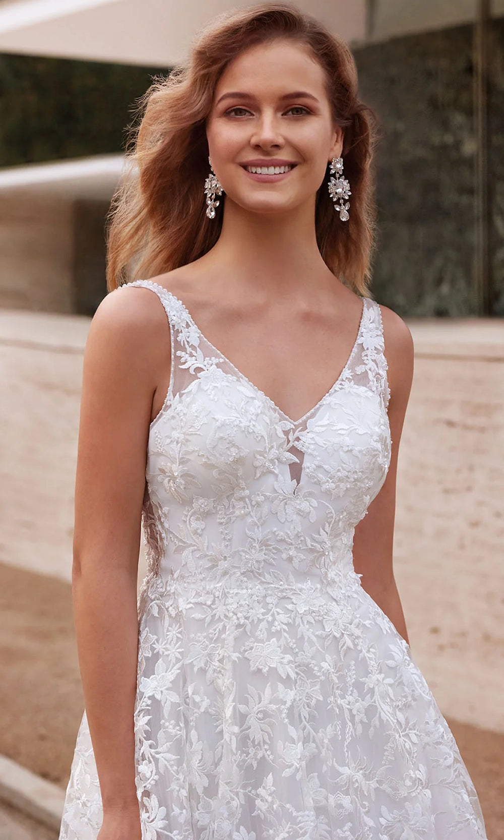 Alyce Paris 7037 - Floral Lace Low V-Back Gown - view 4