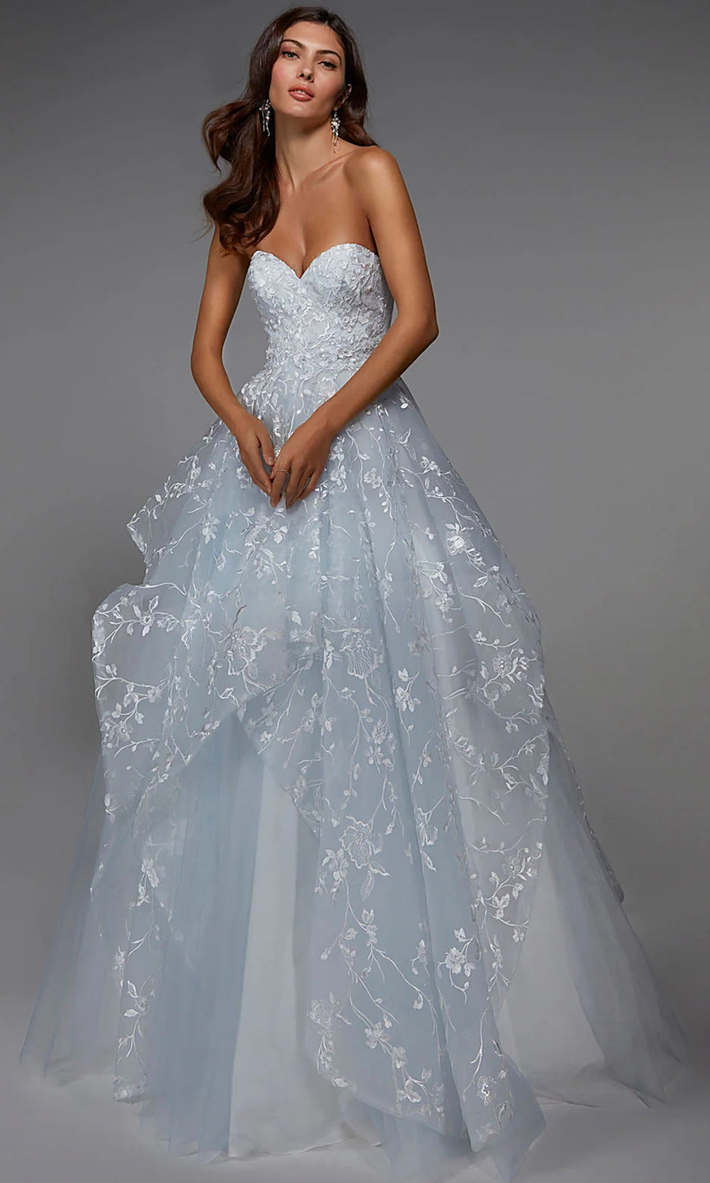 Alyce Paris 7041 - Strapless Lace-Up Back Tulle Ballgown - designer wedding dress at Silhouette Dresses