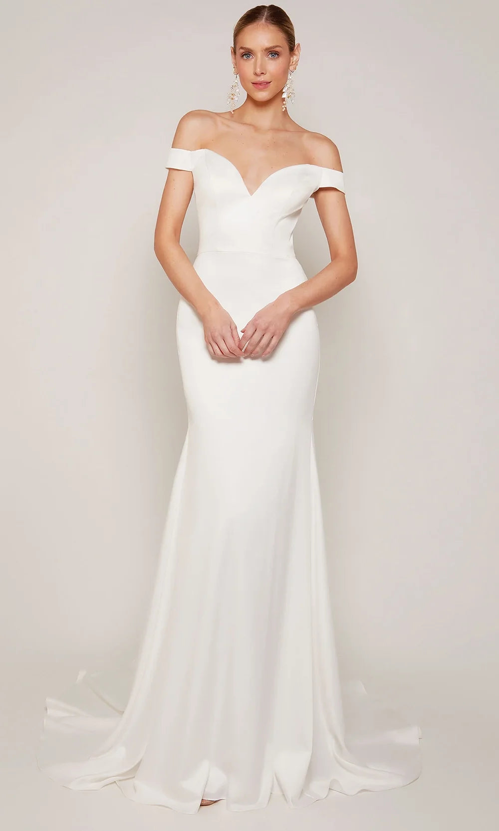 Alyce Paris 7098 - Sleek Off Shoulder Trumpet Dress
