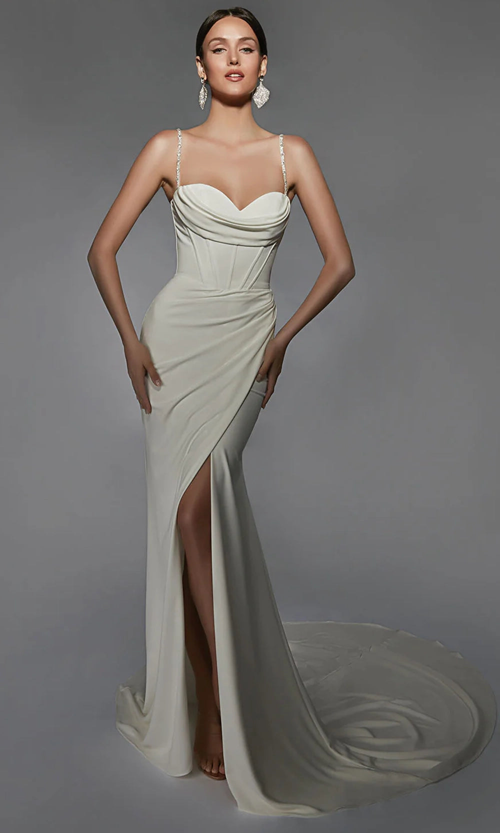 Alyce Paris 7103 - Beaded Straps Sweetheart Bridal Gown - designer wedding dress at Silhouette Dresses