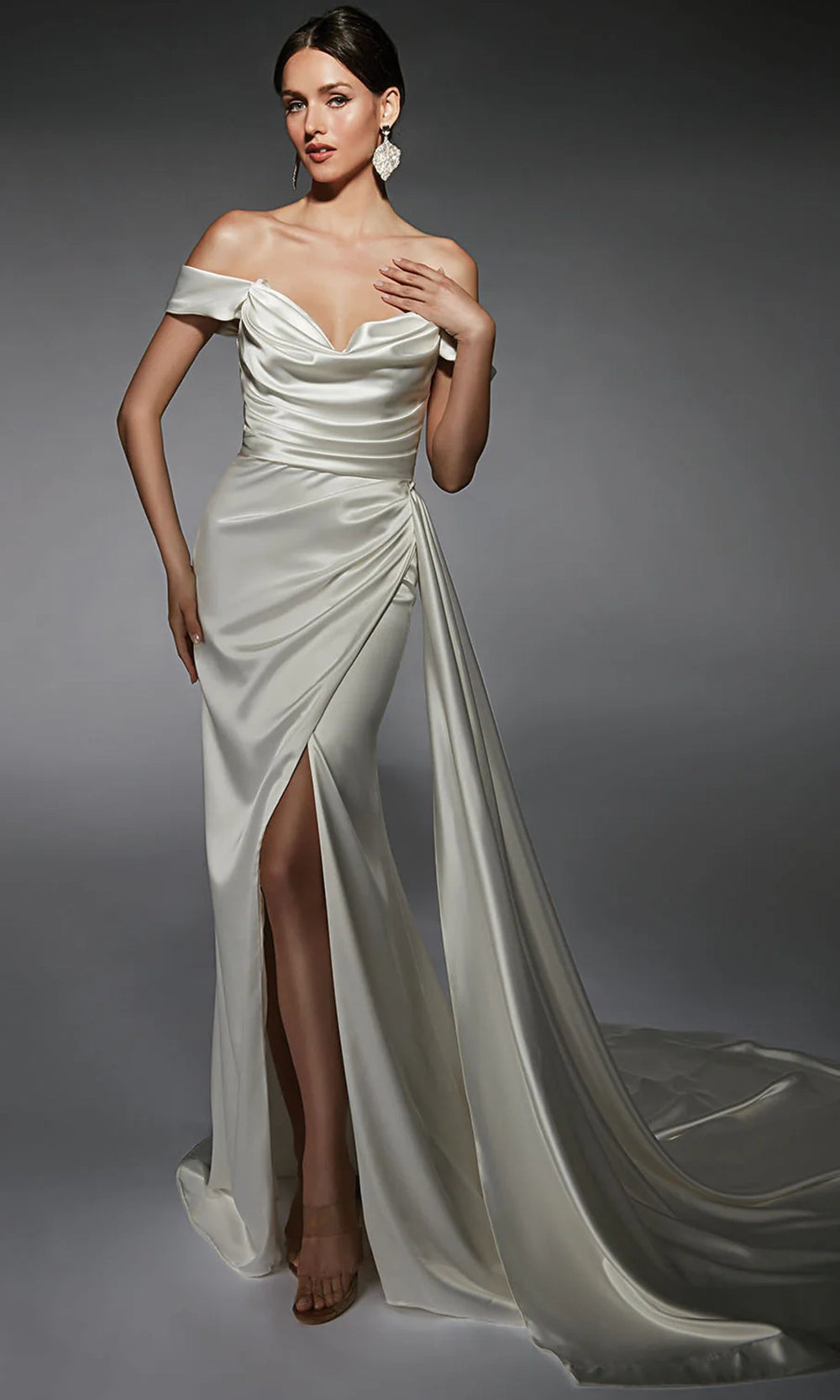 Alyce Paris 7106 - Strapless Cowl Neckline Wedding Gown - designer wedding dress at Silhouette Dresses