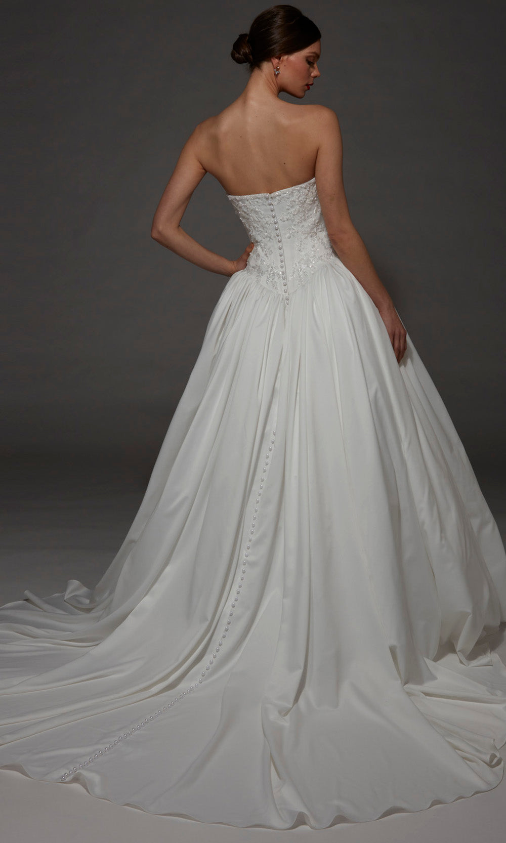 Alyce Paris 7188 - Strapless Back Pearl Button Ballgown