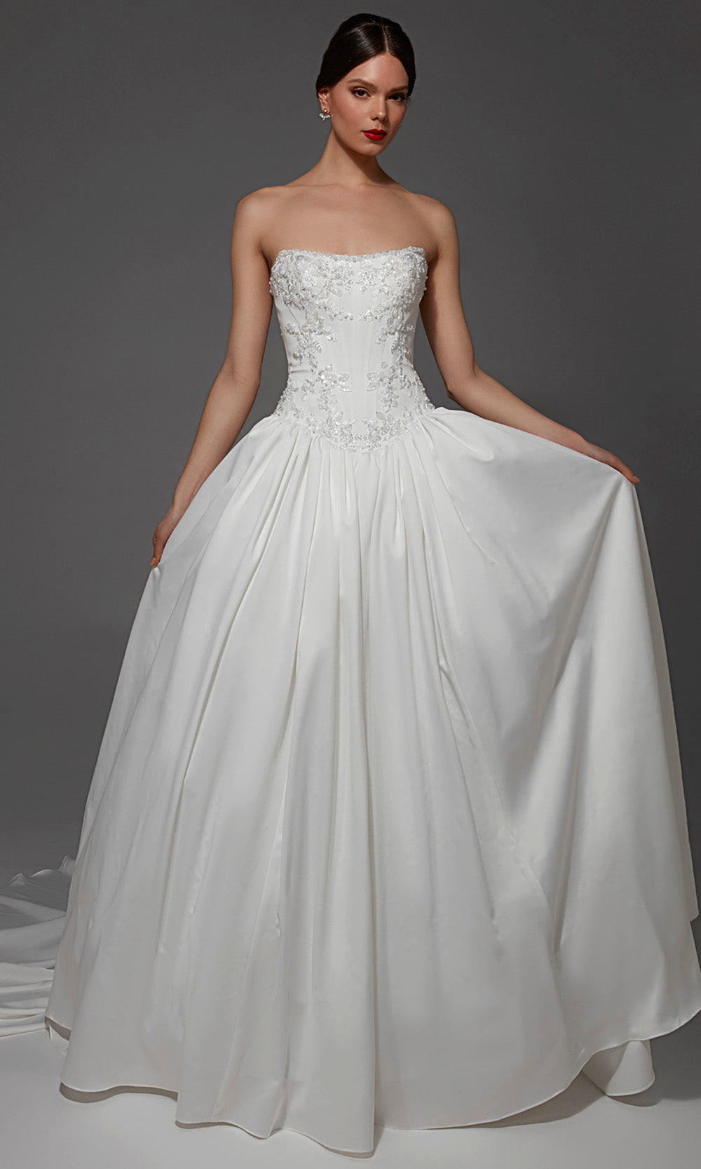Alyce Paris 7188 - Strapless Back Pearl Button Ballgown