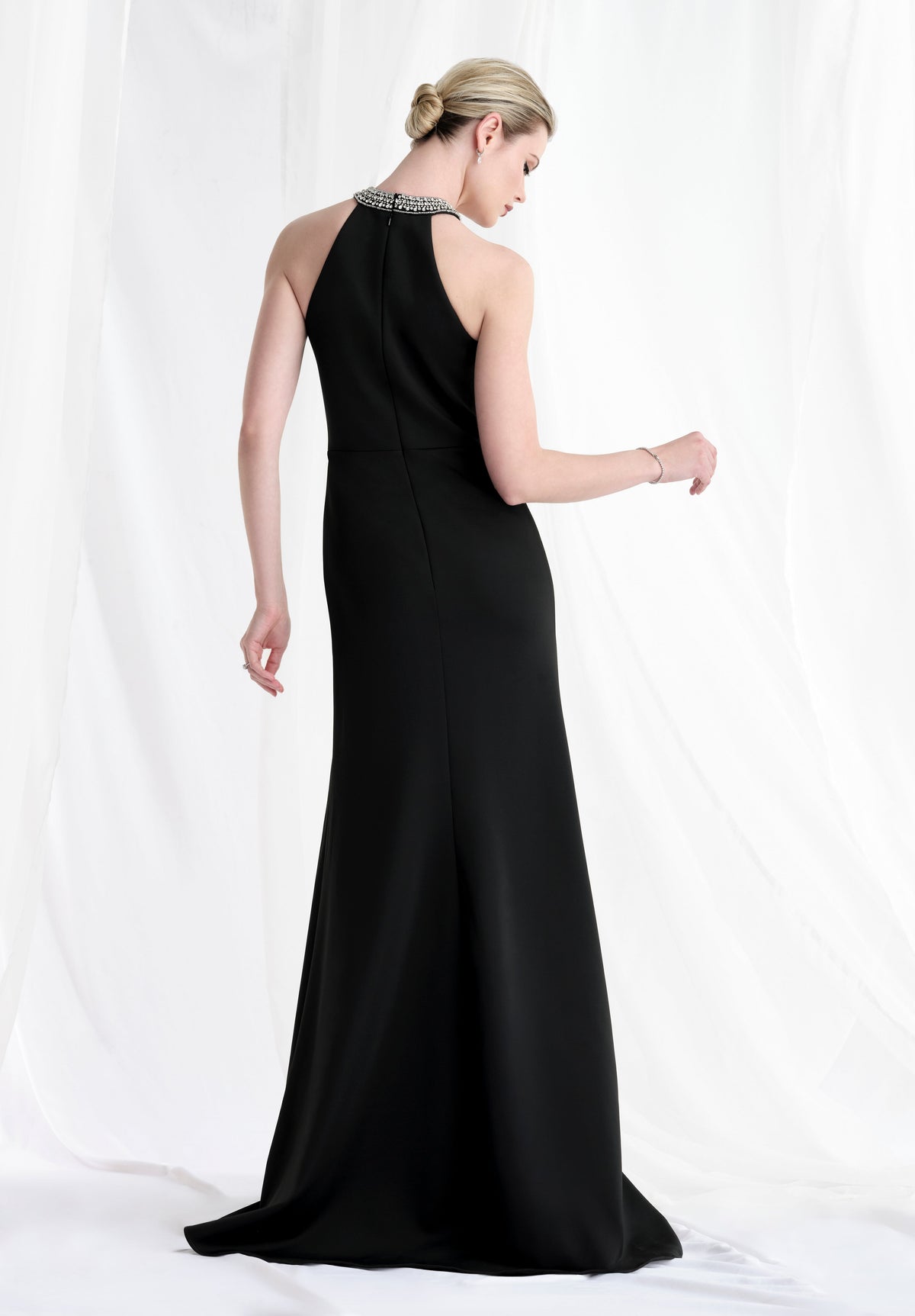 MGNY By Mori Lee 73171 - Beaded Collar Sleeveless Sheath Gown