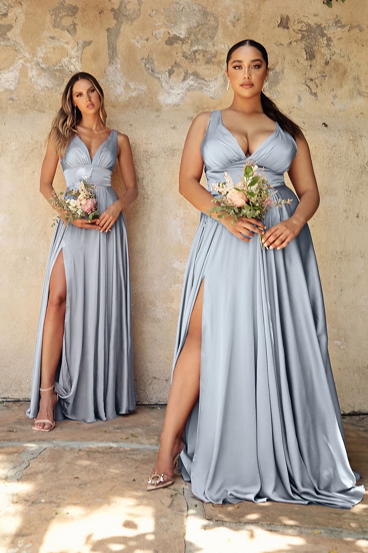 Ladivine 7469 Satin A-Line Dress